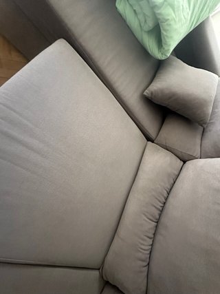 Sofá chaiselongue con almacenaje, butacas y cojín