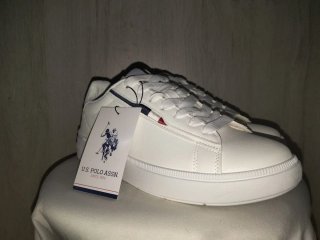 Sneakers Polo US bianche e nere