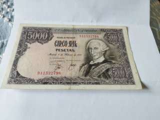 5000 pesetas Carlos III 1976 Serie 9A