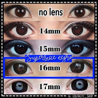 Lentillas Supersize Negros Lolita 777 Nuevas