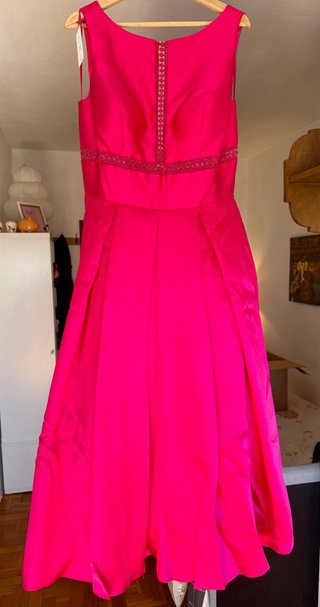 Vestido Fara Fiesta Talla 46 Midi Fucsia