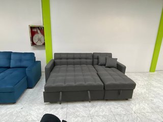 OFERTON! Chaise longue cama gris con arcón