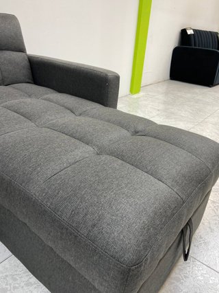 OFERTON! Chaise longue cama gris con arcón