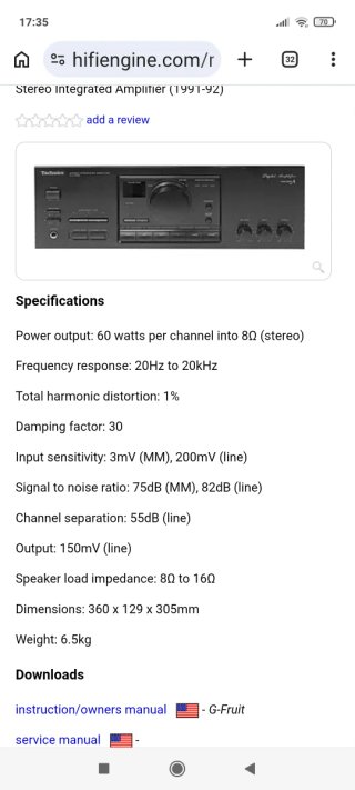 Amplificador Digital Technics SU-X502 (leer)