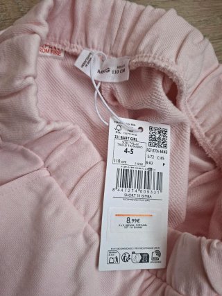 Pantalones cortos rosa Mango con volantes