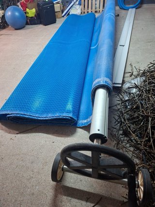 Lona para piscina azul