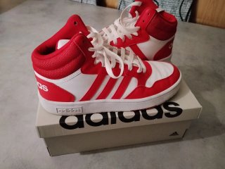 Oferta Adidas Hoops 3.0 Mid K Rojo/Blanco Talla 38