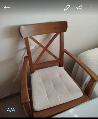 2 Sillas Madera Maciza Ikea