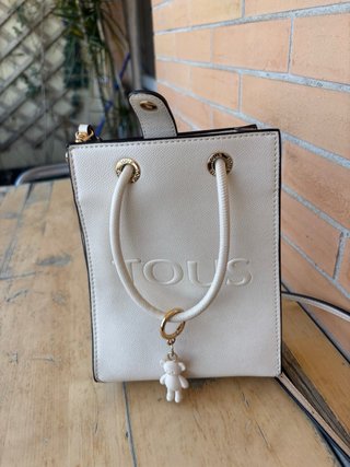 Bolso Tous Beige con Charm Oso