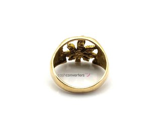 sello oro 18k con piedra con circonita t. 17 (18,16 mm)