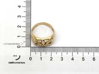 sello oro 18k con piedra con circonita t. 17 (18,16 mm)