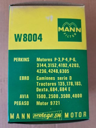 Filtros Aceite Clásicos Perkins Ebro MF Seat Avia