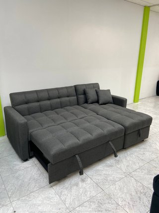 Sofá gris oscuro chaise longue NUEVO