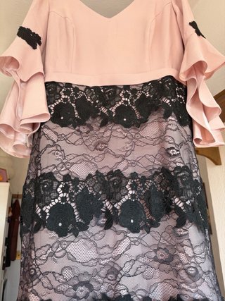 Vestido Fiesta Manila Talla 48 Rosa Blonda