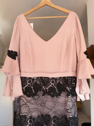 Vestido Fiesta Manila Talla 48 Rosa Blonda