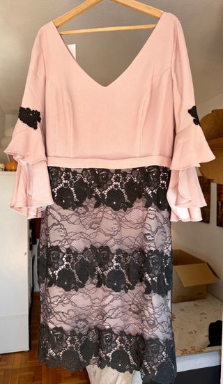 Vestido Fiesta Manila Talla 48 Rosa Blonda