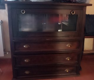 Dormitorio completo madera oscura