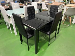 Chollo comedor negro con 4 sillas nuevo!