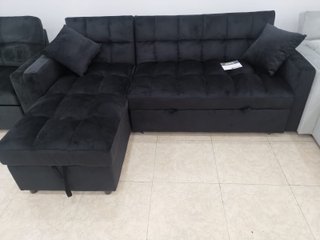 Sofá Cama Chaise Longue Negro