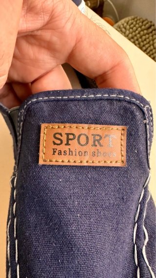 Mocassini Tela Denim Blu/Bianco Taglia 39 Unisex