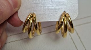 Pendientes Aro Dorados Acero