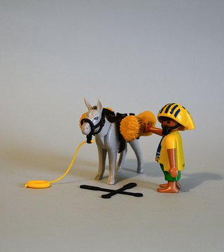 Playmobil Campesino Egipcio Con Burro Belén