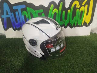 Casco de moto blanco BYB
