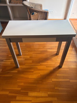 Mesa de cocina abatible madera y metal
