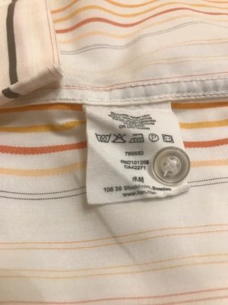 Camicia Maniche Corte H&M a Righe | taglia 41-42