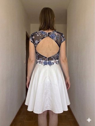 Vestido Fiesta Rosa Rueda Talla 40