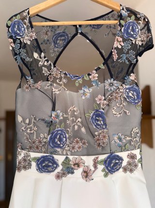 Vestido Fiesta Rosa Rueda Talla 40