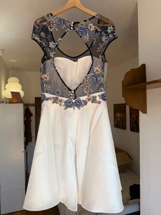 Vestido Fiesta Rosa Rueda Talla 40