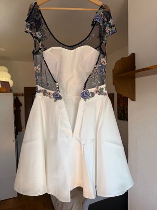 Vestido Fiesta Rosa Rueda Talla 40