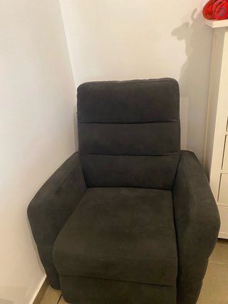 Sillón reclinable eléctrico gris