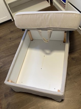 Reposapiés butaca beige tela