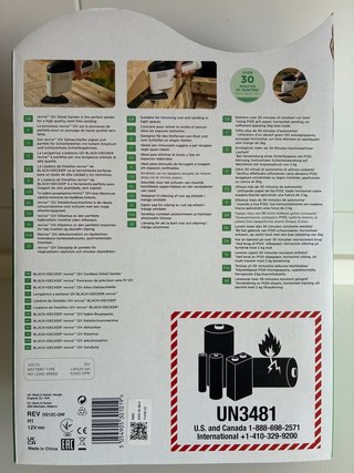 Lijadora Black+Decker Reviva 12V Inalámbrica