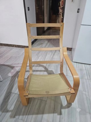 Sillón Poäng Ikea Negro y Madera