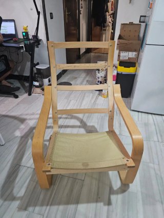 Sillón Poäng Ikea Negro y Madera