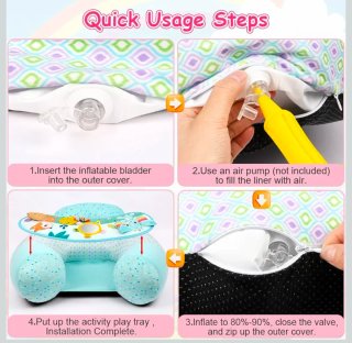 Asiento Inflable Bebé con Bandeja Juego