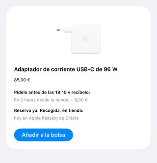 Adaptador Corriente Apple 96W USB-C