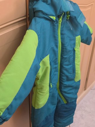 Tuta sci bimbo/a intera blu/verde