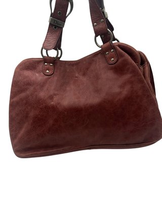 Bolso Christian Dior Gaucho Marrón/Rojo