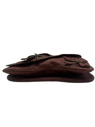 Bolso Christian Dior Gaucho Marrón/Rojo