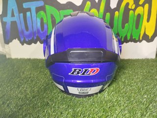 Casco de moto azul BLD