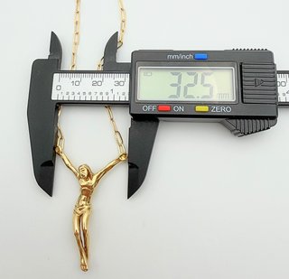 Cadena Oro 18k Eslabones con Cristo Peso: 22.60 gr