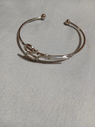 Pulsera Plata Tijeras Costura Abierta