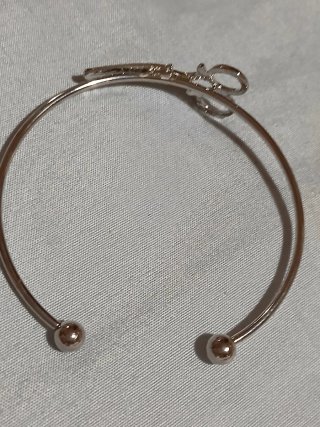 Pulsera Plata Tijeras Costura Abierta