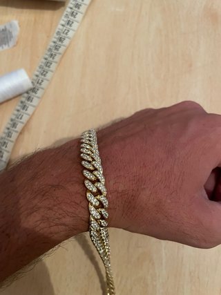 Cadena Cubana Oro con Circonitas