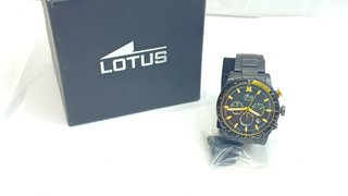 Reloj Lotus Negro y Amarillo Cronógrafo