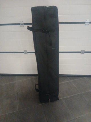Carpa plegable blanca y gris